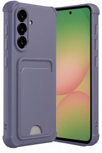 Samsung Galaxy A36 Kılıf Kelvin Kartvizitli Silikon - Lila