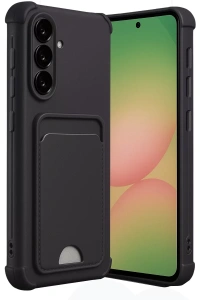 Samsung Galaxy A36 Kılıf Kelvin Kartvizitli Silikon - Siyah