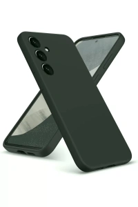 Samsung Galaxy A36 Kılıf Nano içi Kadife Silikon - Koyu Yeşil