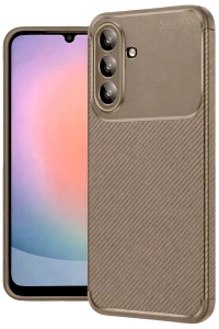 Samsung Galaxy A37 5G Auto Focus Karbon Kapak - Kahverengi
