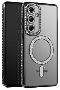 Samsung Galaxy A37 5G Joke Simli Magneticsafe Kılıf - Siyah