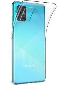 Samsung Galaxy A51 Kılıf Lüx Şeffaf Silikon