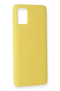 Samsung Galaxy A51 Kılıf Nano içi Kadife Silikon - Sarı
