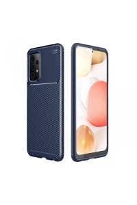 Samsung Galaxy A52 Kılıf Auto Focus Karbon Kapak - Lacivert