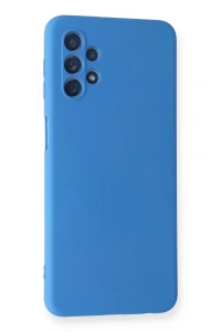 Samsung Galaxy A52 Kılıf Nano içi Kadife Silikon - Mavi