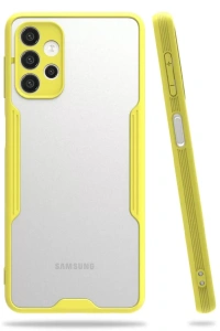 Samsung Galaxy A52 Kılıf Platin Silikon - Sarı