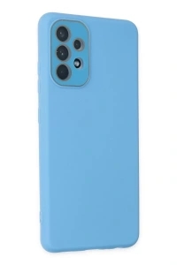 Samsung Galaxy A53 5G Kılıf Lansman Glass Kapak - Mavi
