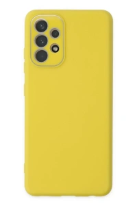 Samsung Galaxy A53 5G Kılıf Lansman Glass Kapak - Sarı