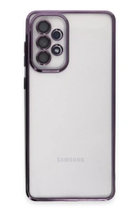 Samsung Galaxy A53 5G Kılıf Lensli Silikon - Mor
