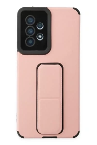 Samsung Galaxy A53 5G Kılıf Mega Standlı Silikon - Pudra