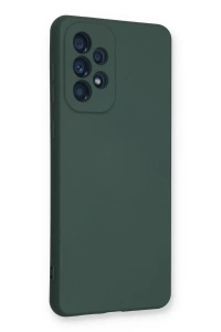 Samsung Galaxy A53 5G Kılıf Nano içi Kadife Silikon - Koyu Yeşil