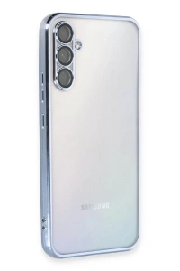 Samsung Galaxy A54 5G Kılıf Lensli Silikon - Açık Mavi