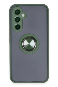 Samsung Galaxy A54 5G Kılıf Montreal Yüzüklü Silikon Kapak - Yeşil