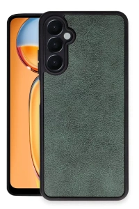 Samsung Galaxy A55 5G Kılıf Aras Deri Kapak - Koyu Yeşil