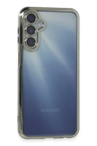 Samsung Galaxy A55 5G Kılıf Lensli Silikon - Gümüş