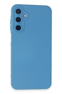 Samsung Galaxy A55 5G Kılıf Nano içi Kadife Silikon - Mavi