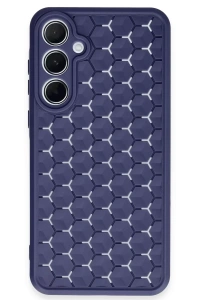 Samsung Galaxy A55 5G Kılıf Petek Silikon Kapak - Lacivert