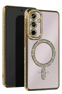 Samsung Galaxy A56 Joke Simli Magneticsafe Kılıf - Gold