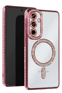 Samsung Galaxy A56 Joke Simli Magneticsafe Kılıf - Pembe