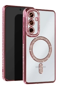 Samsung Galaxy A56 Joke Simli Magneticsafe Kılıf - Pembe