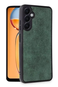 Samsung Galaxy A56 Kılıf Aras Deri Kapak - Koyu Yeşil