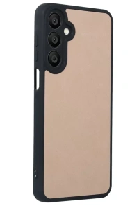 Samsung Galaxy A56 Kılıf Aras Deri Kapak - Pudra