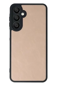 Samsung Galaxy A56 Kılıf Aras Deri Kapak - Pudra
