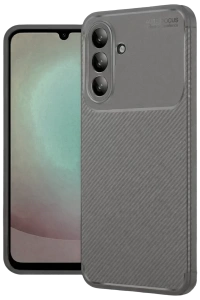Samsung Galaxy A56 Kılıf Auto Focus Karbon Kapak - Gri