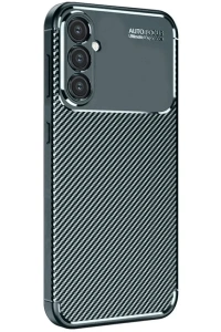 Samsung Galaxy A56 Kılıf Auto Focus Karbon Kapak - Koyu Yeşil