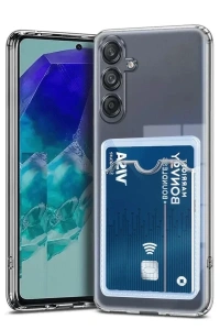 Samsung Galaxy A56 Kılıf Kart Şeffaf Silikon - Şeffaf
