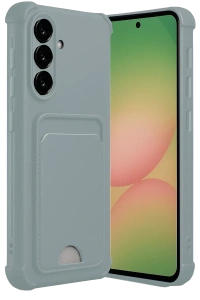 Samsung Galaxy A56 Kılıf Kelvin Kartvizitli Silikon - Açık Yeşil