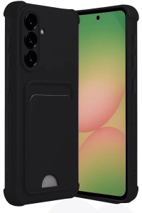 Samsung Galaxy A56 Kılıf Kelvin Kartvizitli Silikon - Siyah