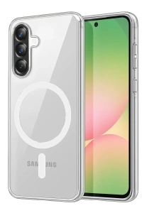 Samsung Galaxy A57 5G Combo Sert Şeffaf Magsafe Kapak - Şeffaf