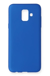 Samsung Galaxy A6 2018 Kılıf First Silikon - Mavi