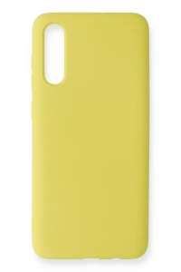 Samsung Galaxy A70 Kılıf Nano içi Kadife Silikon - Sarı