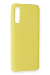 Samsung Galaxy A70 Kılıf Nano içi Kadife Silikon - Sarı