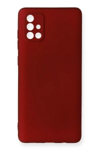 Samsung Galaxy A71 Kılıf First Silikon - Bordo