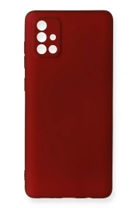 Samsung Galaxy A71 Kılıf First Silikon - Bordo