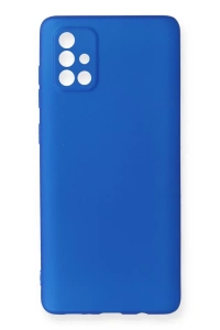 Samsung Galaxy A71 Kılıf First Silikon - Mavi