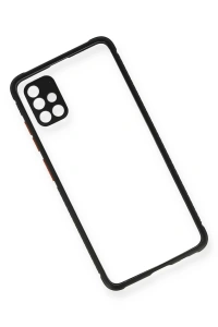 Samsung Galaxy A71 Kılıf Miami Şeffaf Silikon - Siyah
