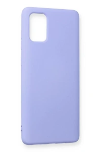 Samsung Galaxy A71 Kılıf Nano içi Kadife Silikon - Lila