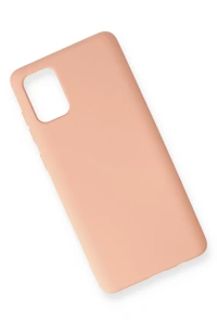 Samsung Galaxy A71 Kılıf Nano içi Kadife Silikon - Pudra