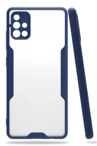 Samsung Galaxy A71 Kılıf Platin Silikon - Lacivert
