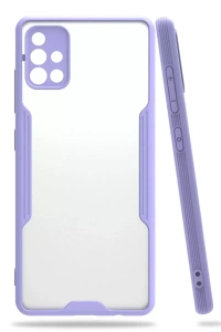 Samsung Galaxy A71 Kılıf Platin Silikon - Lila