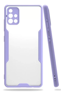 Samsung Galaxy A71 Kılıf Platin Silikon - Lila