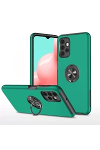 Samsung Galaxy A72 Kılıf Elit Yüzüklü Kapak - Yeşil