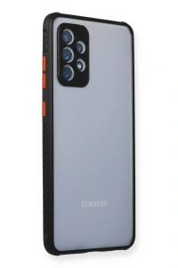 Samsung Galaxy A72 Kılıf Miami Şeffaf Silikon - Siyah