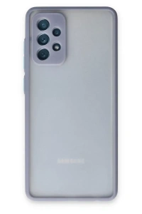 Samsung Galaxy A72 Kılıf Montreal Silikon Kapak - Gri
