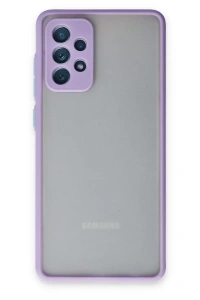 Samsung Galaxy A72 Kılıf Montreal Silikon Kapak - Mor