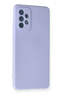 Samsung Galaxy A72 Kılıf Nano içi Kadife Silikon - Lila